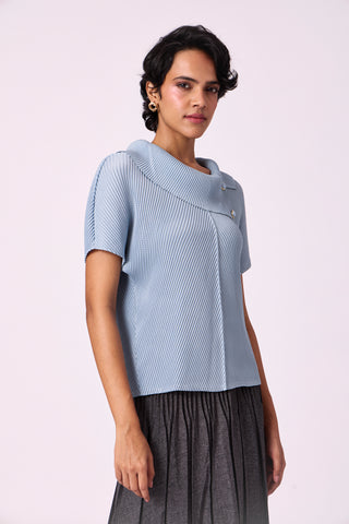 Trecia Top - Pale Blue