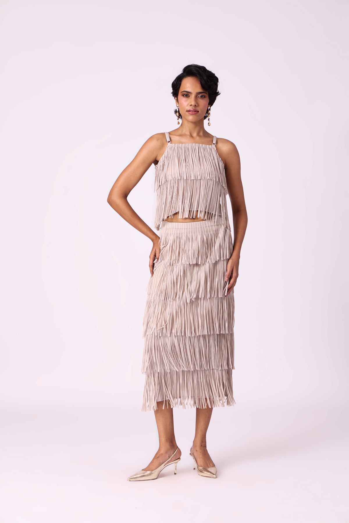 Gisa Fringe Set - Sandstone