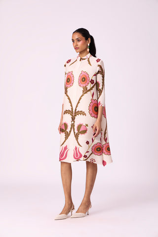 Laura Floral Dress - Cream