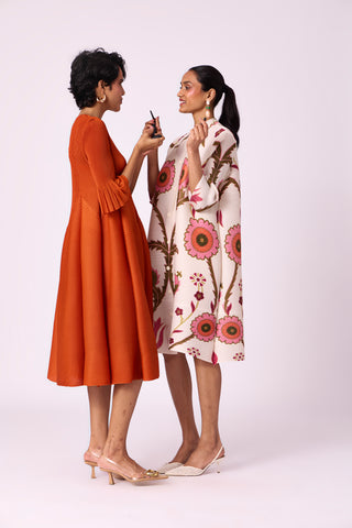 Laura Floral Dress - Cream