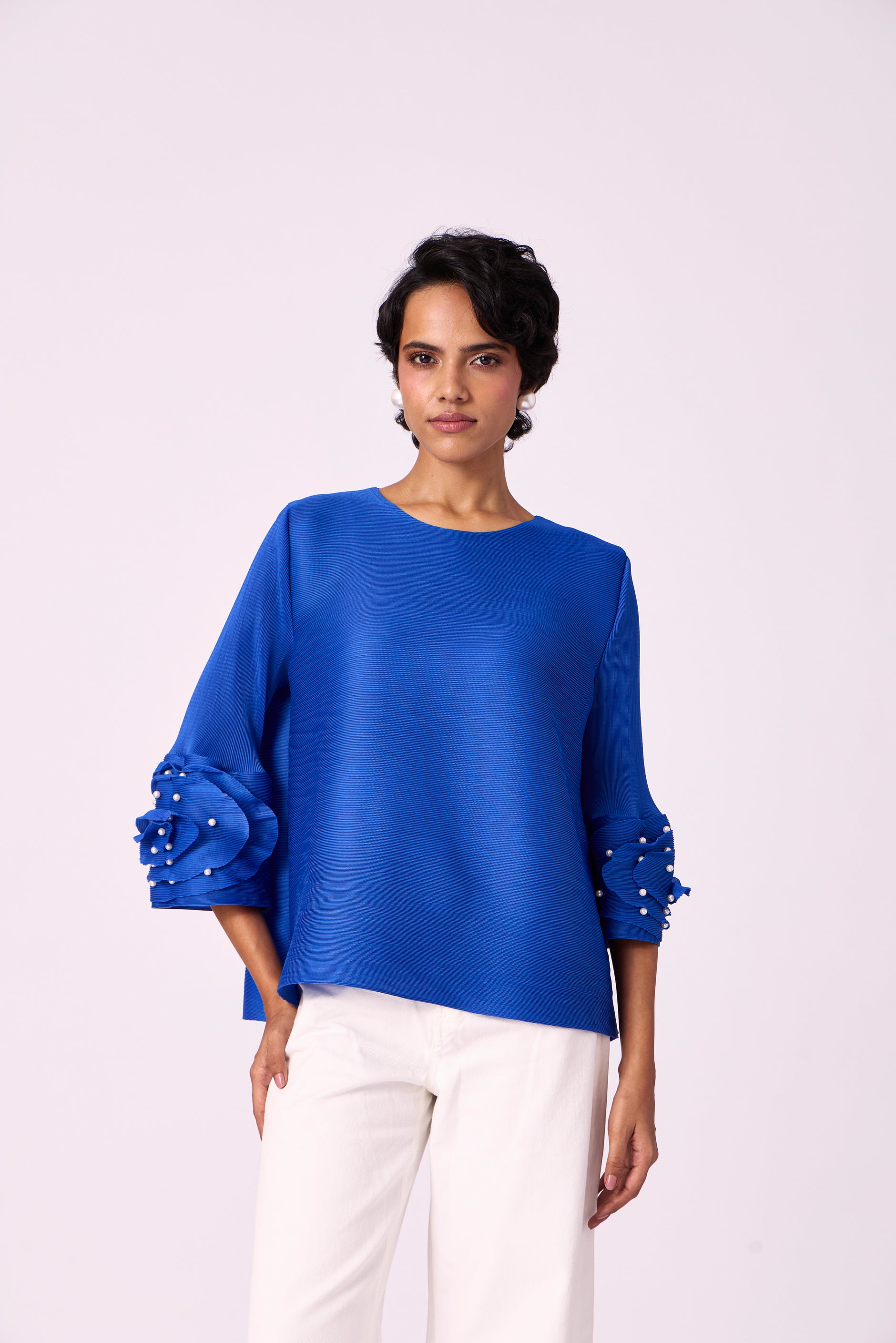 Buy Women's Pleated Tops Online at Best Prices - Scarlet Sage