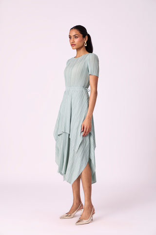 Leia Tie Dress - Sage Mint
