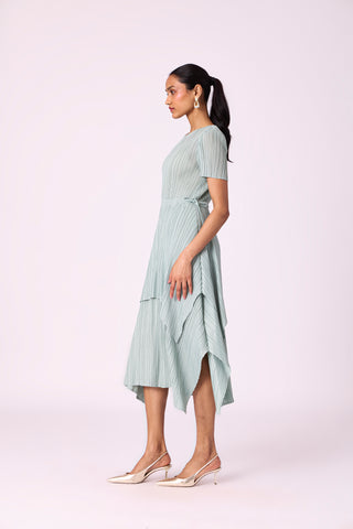 Leia Tie Dress - Sage Mint