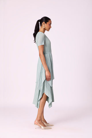 Leia Tie Dress - Sage Mint