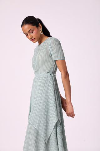 Leia Tie Dress - Sage Mint