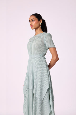 Leia Tie Dress - Sage Mint