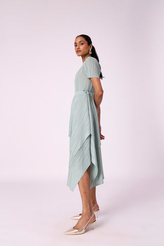 Leia Tie Dress - Sage Mint
