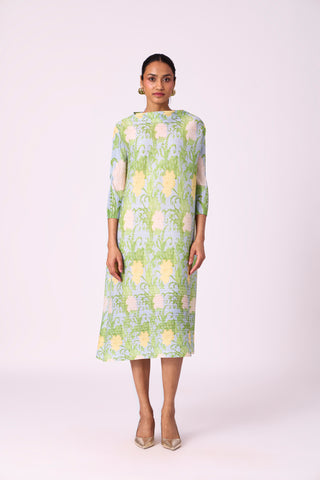 Hester Floral Dress - Light Blue
