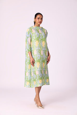 Hester Floral Dress - Light Blue