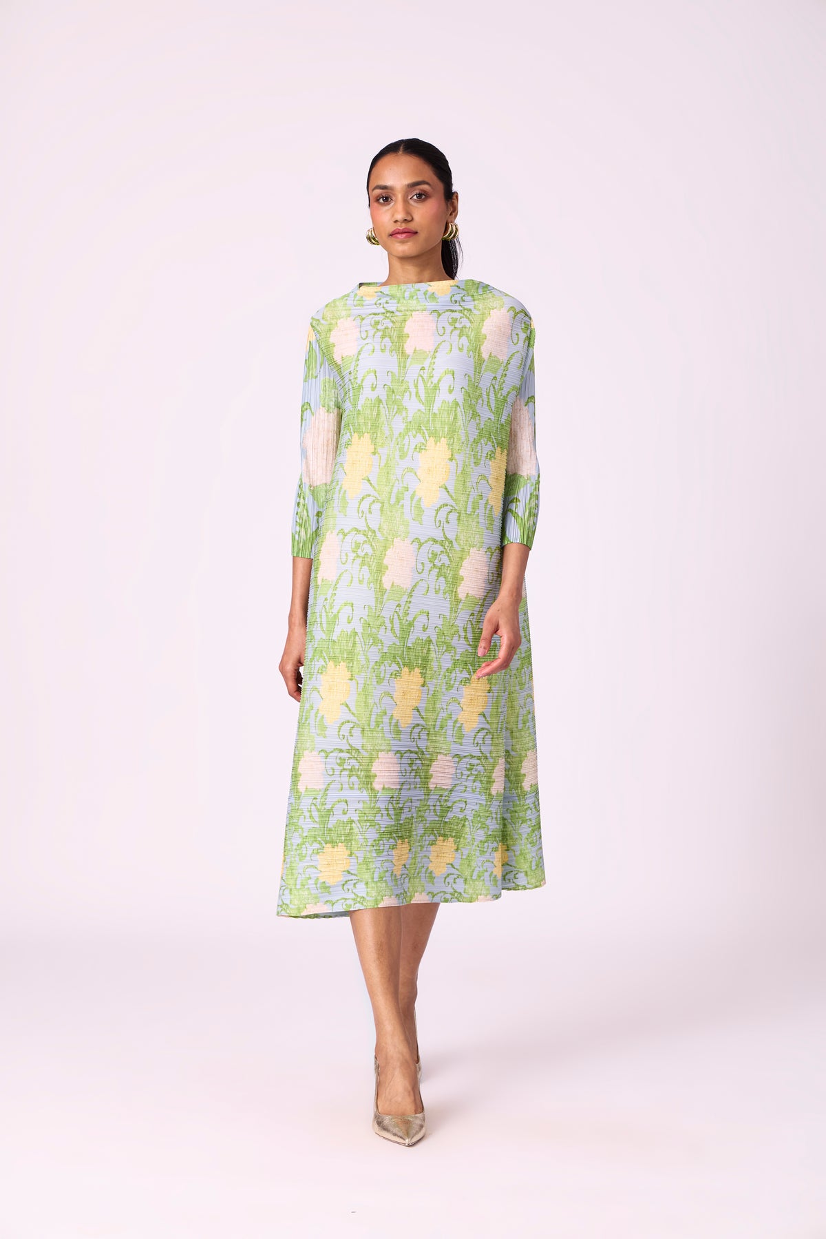 Hester Floral Dress - Light Blue