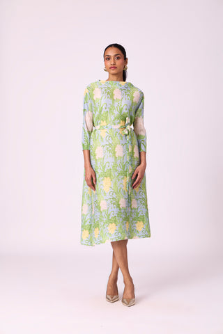 Hester Floral Dress - Light Blue