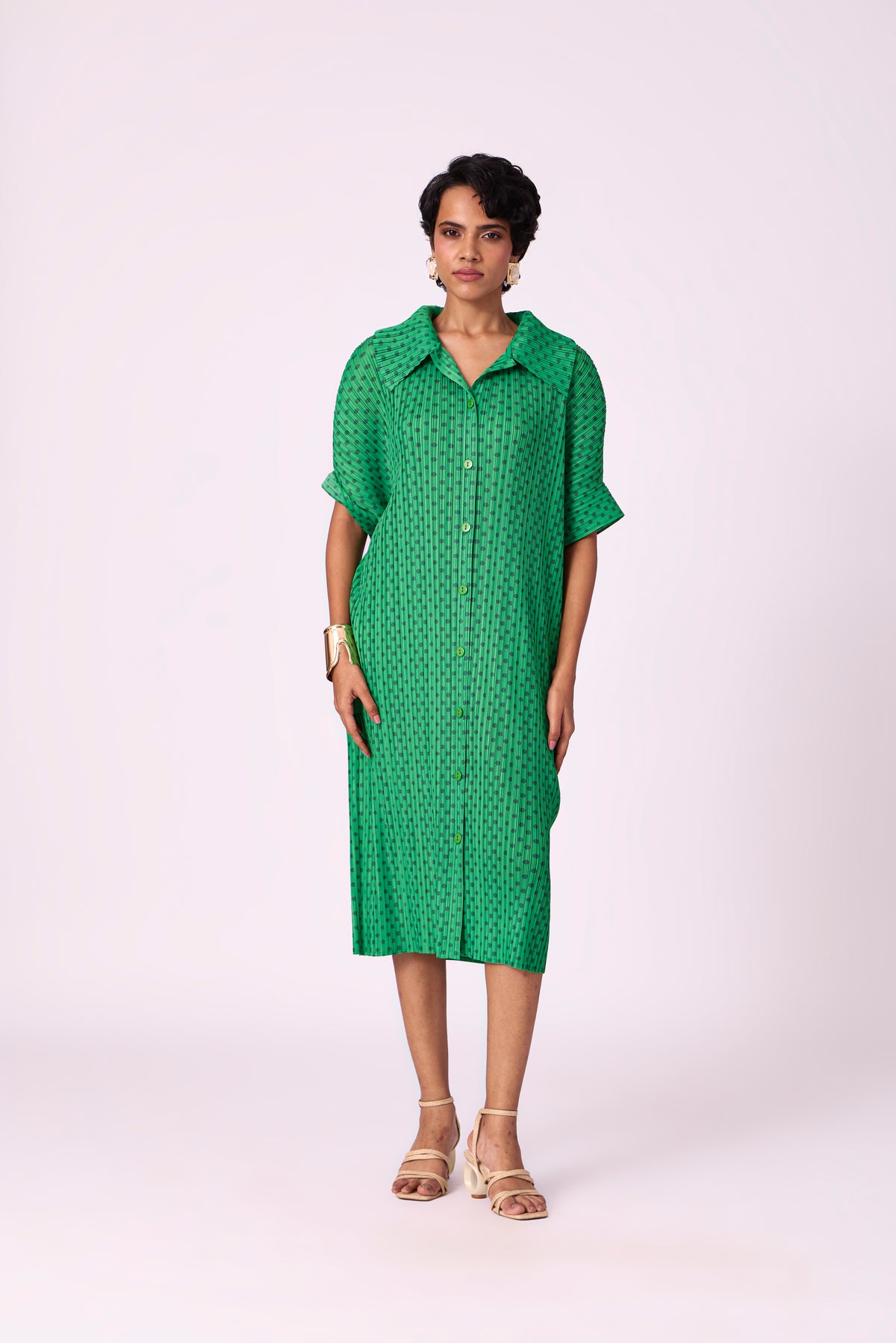 Maria Shirt Dress - Green