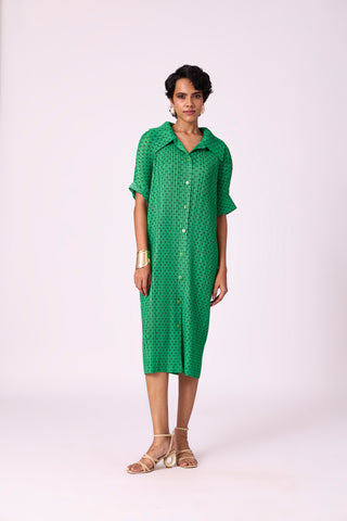 Maria Shirt Dress - Green