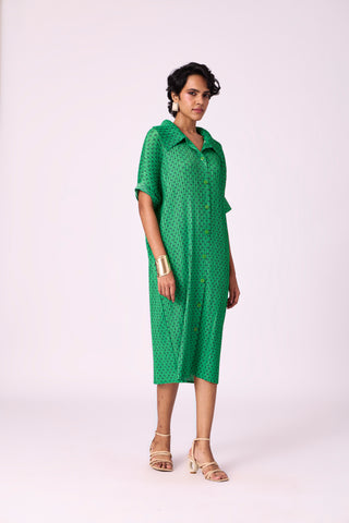 Maria Shirt Dress - Green