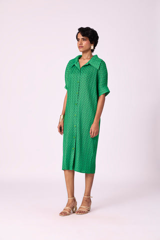 Maria Shirt Dress - Green