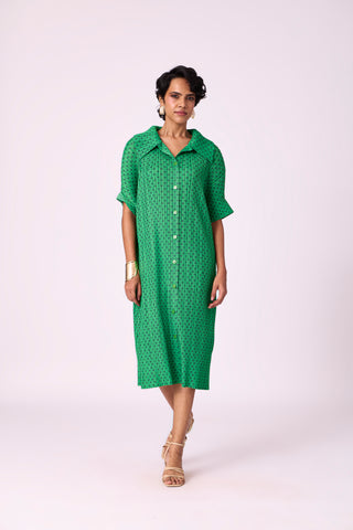 Maria Shirt Dress - Green