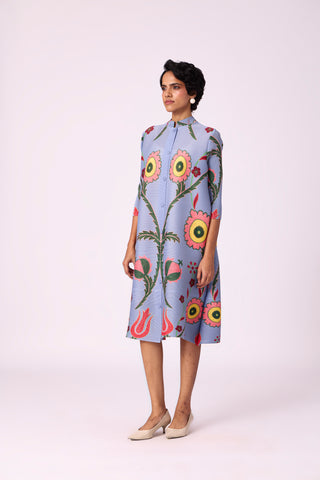 Laura Floral Dress - Blue