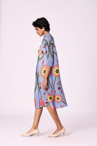Laura Floral Dress - Blue