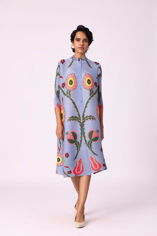 Laura Floral Dress - Blue
