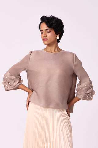 Trudy Top - Light Taupe