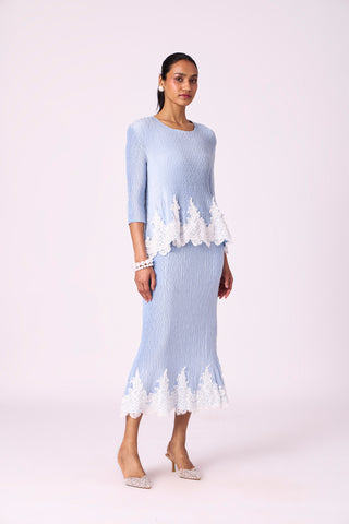 Leona Skirt Set - Ice Blue