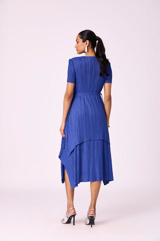 Leia Tie Dress - Blue