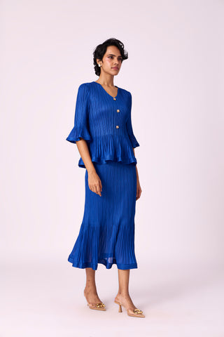 Merylyn Skirt Set - Azure Blue