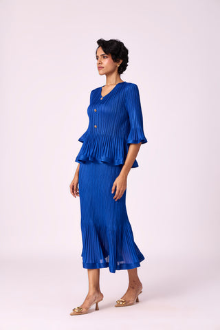 Merylyn Skirt Set - Azure Blue