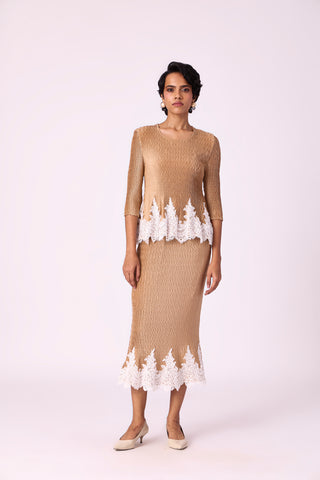 Leona Skirt Set - Golden Taupe