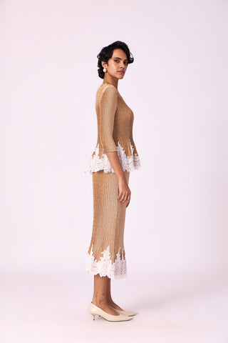 Leona Skirt Set - Golden Taupe