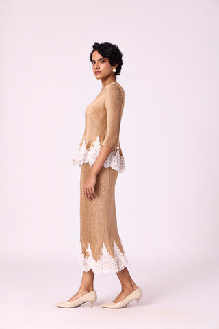 Leona Skirt Set - Golden Taupe