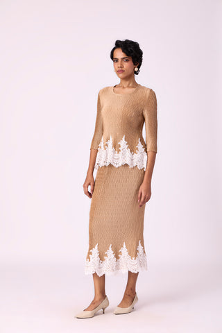 Leona Skirt Set - Golden Taupe