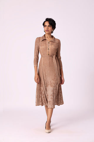 Levy Floral Dress - Denim Mocha
