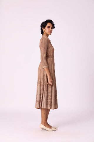 Levy Floral Dress - Denim Mocha