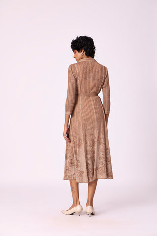 Levy Floral Dress - Denim Mocha