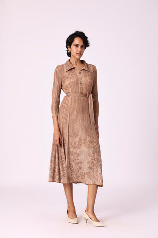 Levy Floral Dress - Denim Mocha