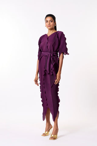 Carmine Dress - Wine Purple