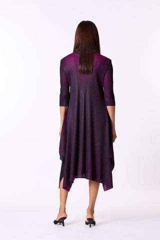 Lily Waterfall Dress - Magenta/Black