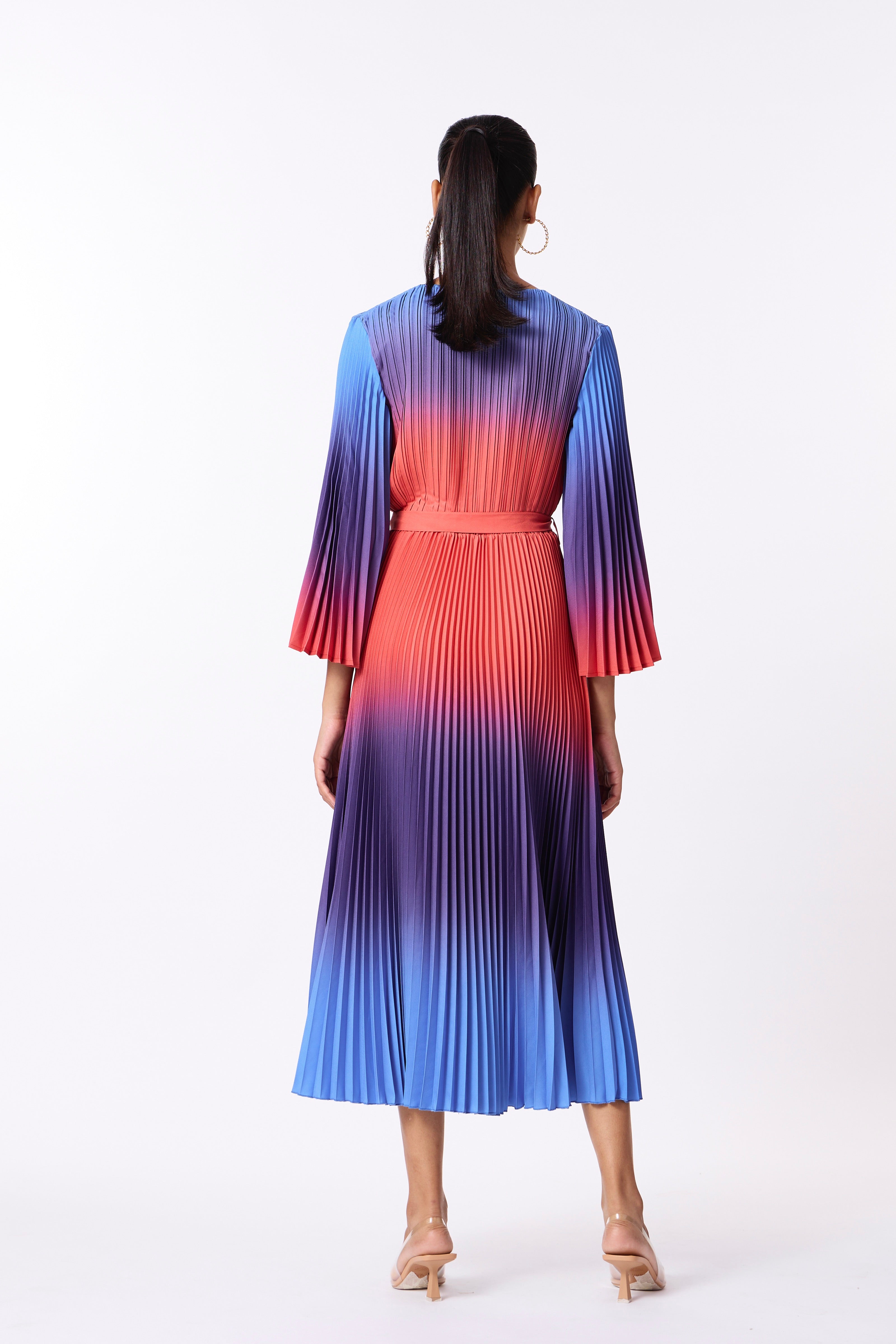 River Ombre Dress - Blue/Red