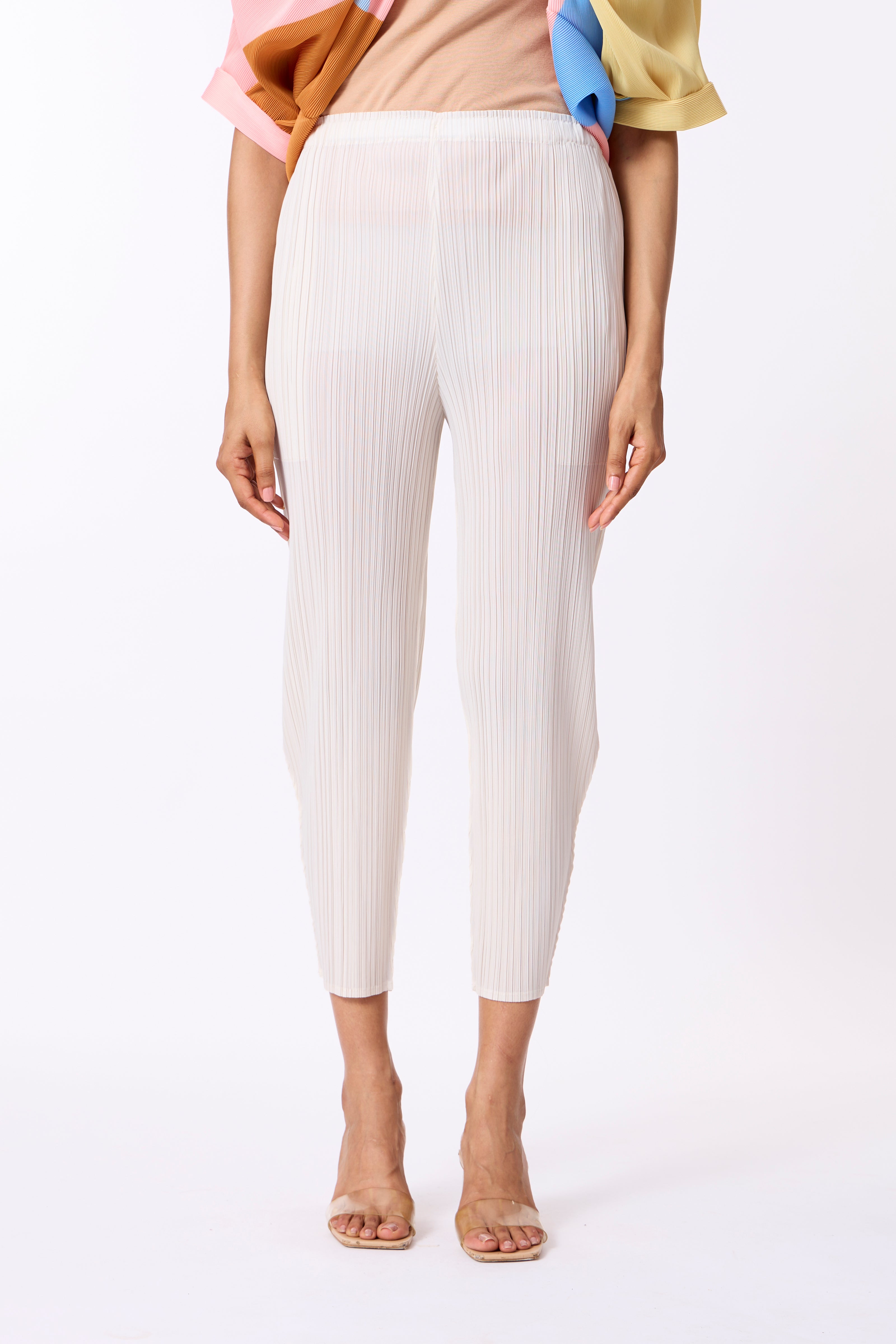 Pleated Chino Pant - Ivory