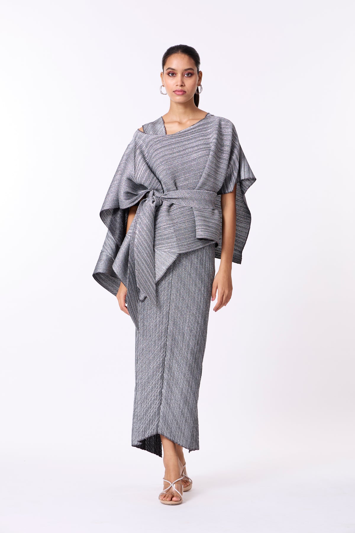 Kallista Cape Gown - Silver