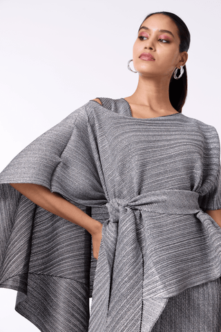 Kallista Cape Gown - Silver