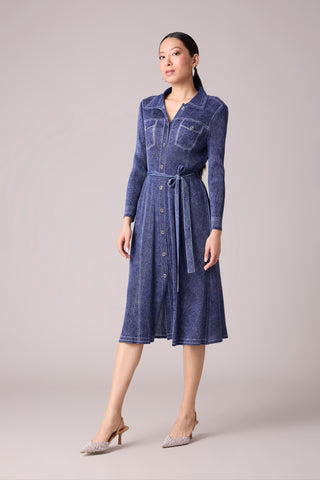 Levy Denim Wash Dress - Blue