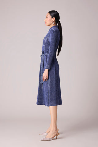 Levy Denim Wash Dress - Blue