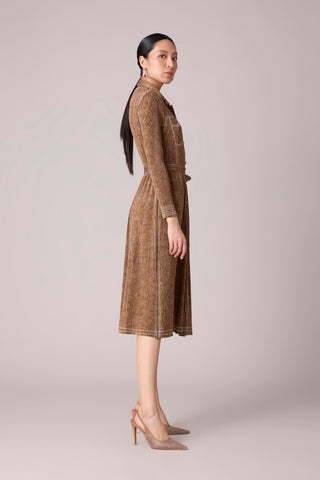 Levy Denim Wash Dress - Brown