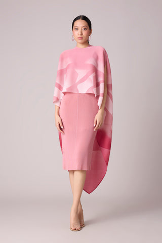 Laira Cape Dress - Pink