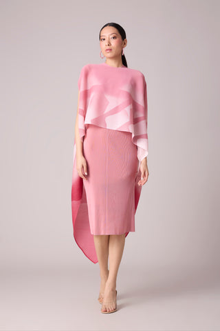 Laira Cape Dress - Pink