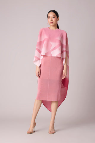 Laira Cape Dress - Pink