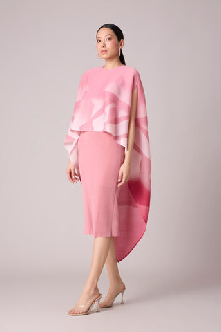 Laira Cape Dress - Pink