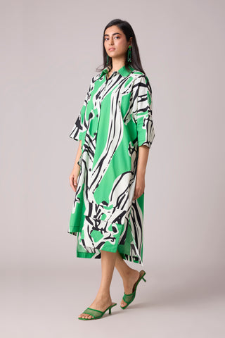 Quinn Print Dress - Green